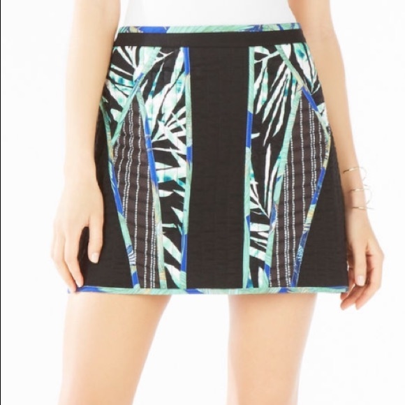 {NWOT} BCBGMAXAZRIA | Andrick Palms Quilted Skirt - Picture 1 of 8